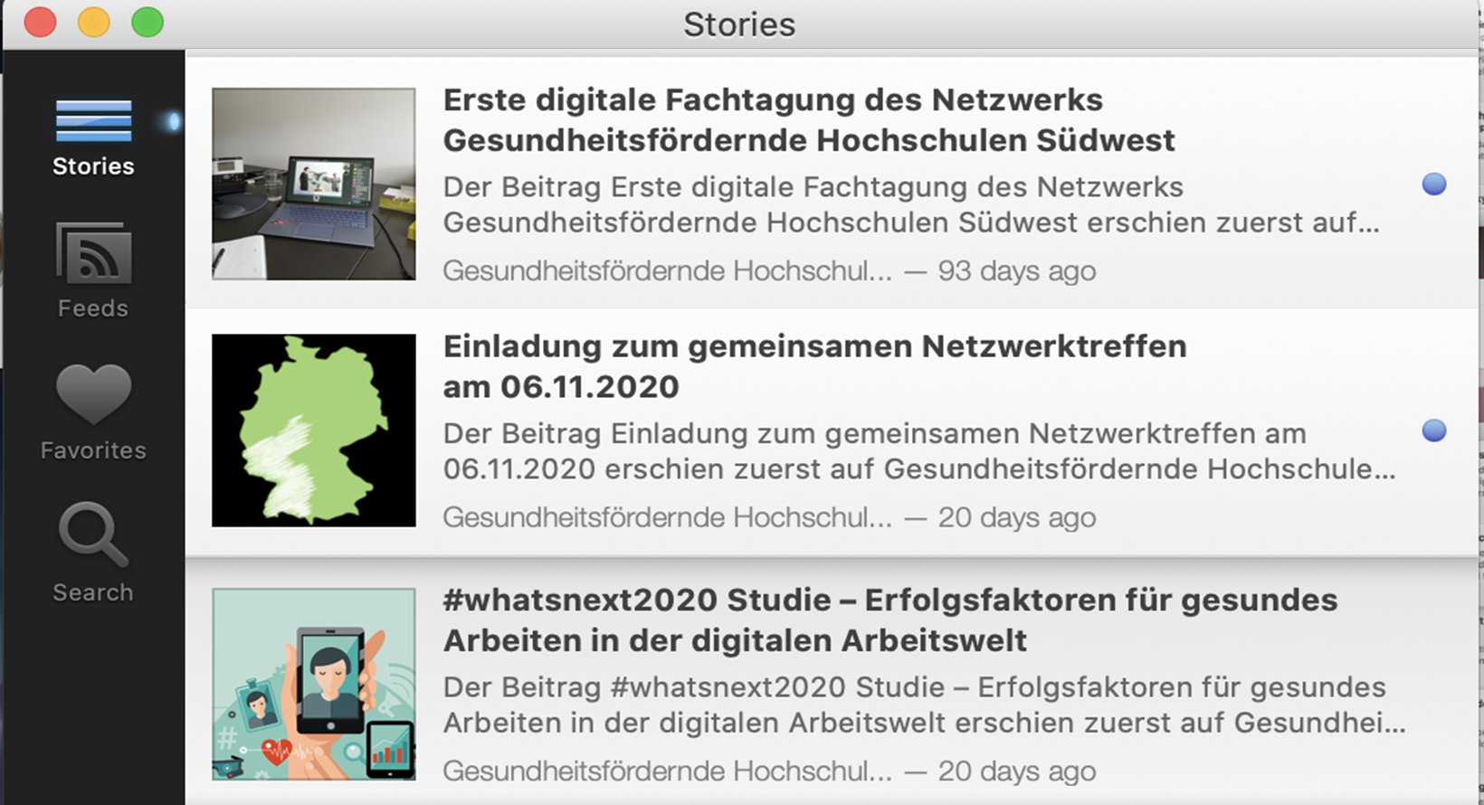 Bild zur Anzeige eines RSS Feed Reader RSS Feed